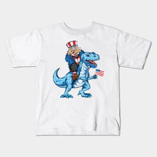 Uncle Sam Griddy Dance Riding Kids T-Shirt